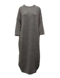 Ma'ry'ya maxi abito in lana grigio melange YLK037 G2GREY order online