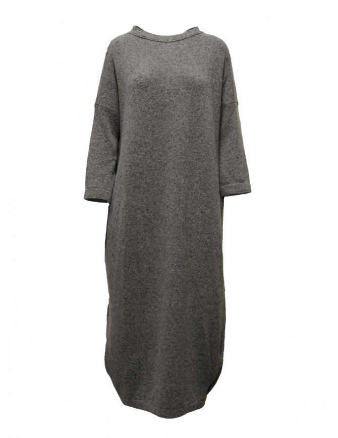 Ma'ry'ya maxi dress in melange grey wool YLK037 G2GREY women s knitwear online shopping