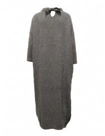 Ma'ry'ya maxi dress in melange grey wool buy online