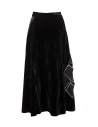A Tentative Atelier Geno black velvet skirt with perforated pattern buy online GENO BLACK A2324554