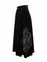 A Tentative Atelier Geno black velvet skirt with perforated pattern shop online womens skirts