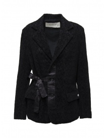 A Tentative Atelier blazer in pizzo nero con nastro in raso P23243B02A BLACK