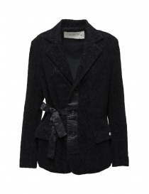 Giacche donna online: A Tentative Atelier blazer in pizzo nero con nastro in raso