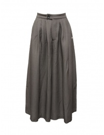 A Tentative Atelier brown wide draped trousers P23246B02B DARK BROWN