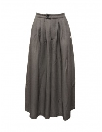 A Tentative Atelier pantaloni ampi drappeggiati marroni P23246B02B DARK BROWN