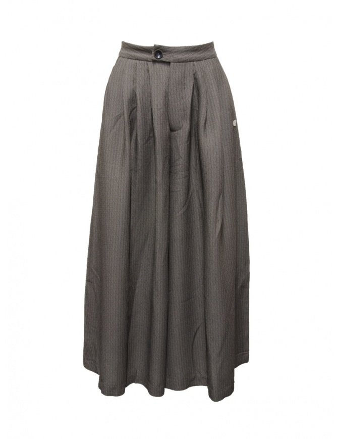 A Tentative Atelier brown wide draped trousers P23246B02B DARK BROWN womens trousers online shopping