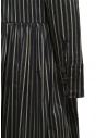 A Tentative Atelier abito nero a righe con scollo a V P23247B04B BLACK STRIPE prezzo