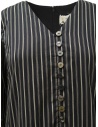 A Tentative Atelier black striped dress with V-neck price P23247B04B BLACK STRIPE shop online