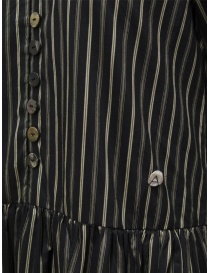 A Tentative Atelier black striped dress with V-neck buy online price