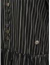 A Tentative Atelier black striped dress with V-neck price P23247B04B BLACK STRIPE shop online