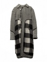 Commun's black and white checked coat buy online M101A CHECKS B/W