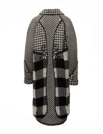 Commun's black and white checked coat buy online