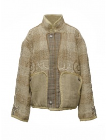 Commun's bomber jacket in beige embroidered raw wool price online