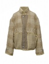 Commun's bomber jacket in beige embroidered raw wool buy online V108B LIGHT BRW/CREAM