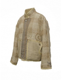 Commun's bomber jacket in beige embroidered raw wool womens jackets buy online