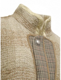 Commun's giaccone in lana grezza ricamata beige acquista online prezzo