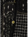 Commun's multi-pattern jacket in black and white mixed wool price V109A BLACK/WHITE shop online