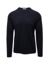 Monobi Jersey Stitch thin dark blue cashmere pullover buy online 14289516 BELUGA 20291