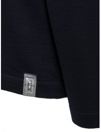 Monobi Jersey Stitch thin dark blue cashmere pullover buy online