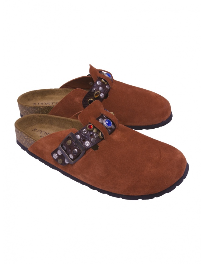 Post&Co. sabot scamosciato marrone BI68LAZ-CAMOSCIO 378 TAN calzature donna online shopping