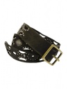 Post&Co. leather belt with oval metal decorations buy online 10255LAZ-RE MILITARI