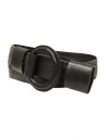 Post&Co. black leather belt without holes with round buckle shop online belts