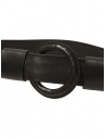 Post&Co. black leather belt without holes with round buckle 10308LANCA NERO price