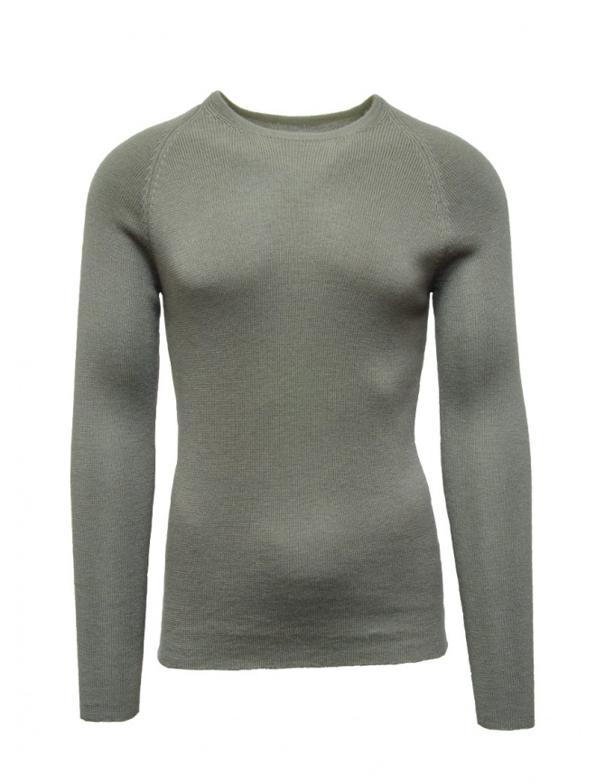 Label Under Construction maglia in cashmere e seta verde militare 40YMSW53 GOL2 MD SRL maglieria uomo online shopping