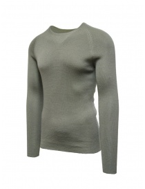 Label Under Construction maglia in cashmere e seta verde militare maglieria uomo acquista online