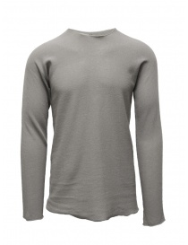 Men s knitwear online: Label Under Construction grey jersey with decorative stitching