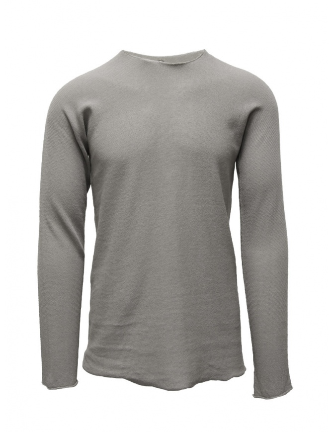 Label Under Construction grey jersey with decorative stitching 36YMSW251 CO148 LG SRL men s knitwear online shopping