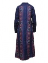 Kapital long shirt dress in blue and red linen shop online womens dresses