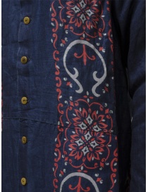 Kapital abito chemisier lungo in lino blu e rosso abiti donna acquista online