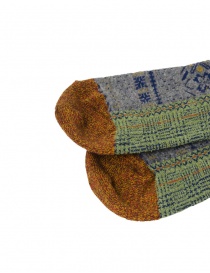 Kapital Fair Isle grey socks with ethnic pattern