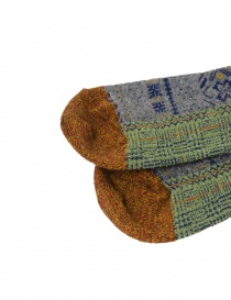 Kapital Fair Isle grey socks with ethnic pattern buy online