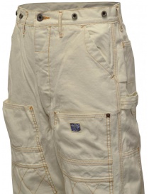 Kapital Lumber multi-pocket pants in white canvas