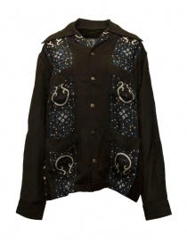 Womens shirts online: Kapital brown printed shirt