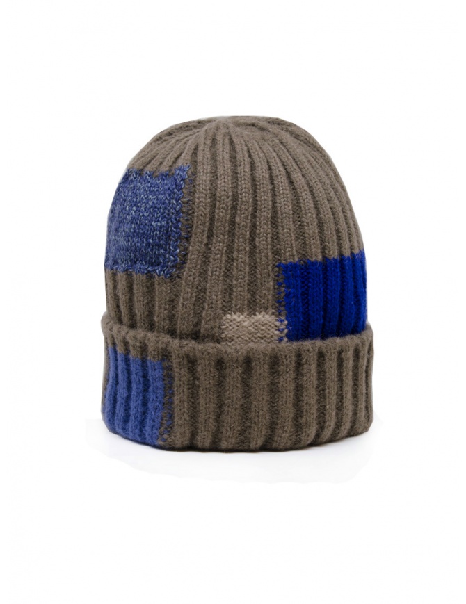 Kapital berretto grigio in lana effetto patchwork EK-1510 GRAY cappelli online shopping