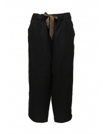 Kapital Casa black heavy linen pants K2304LP101 BLACK order online