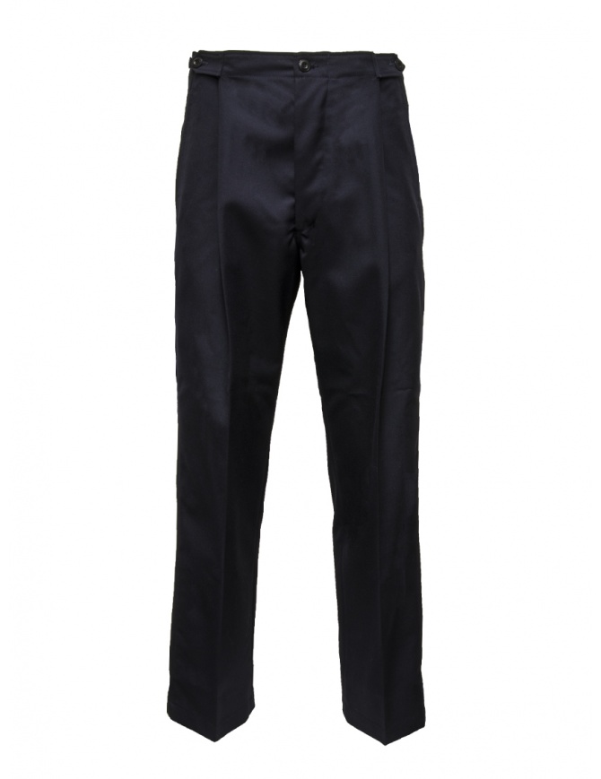 Cellar Door Dino wide trousers in blue mixed wool DINO MARITIME BLUE QW1487 69 mens trousers online shopping