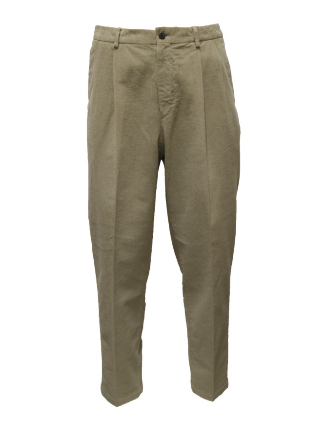 Cellar Door Modlu pantalone in velluto a coste fini beige MODLU BEIGE SF491 04 pantaloni uomo online shopping
