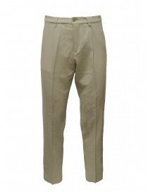 Mens trousers online: Cellar Door Chino Tea beige wool trousers