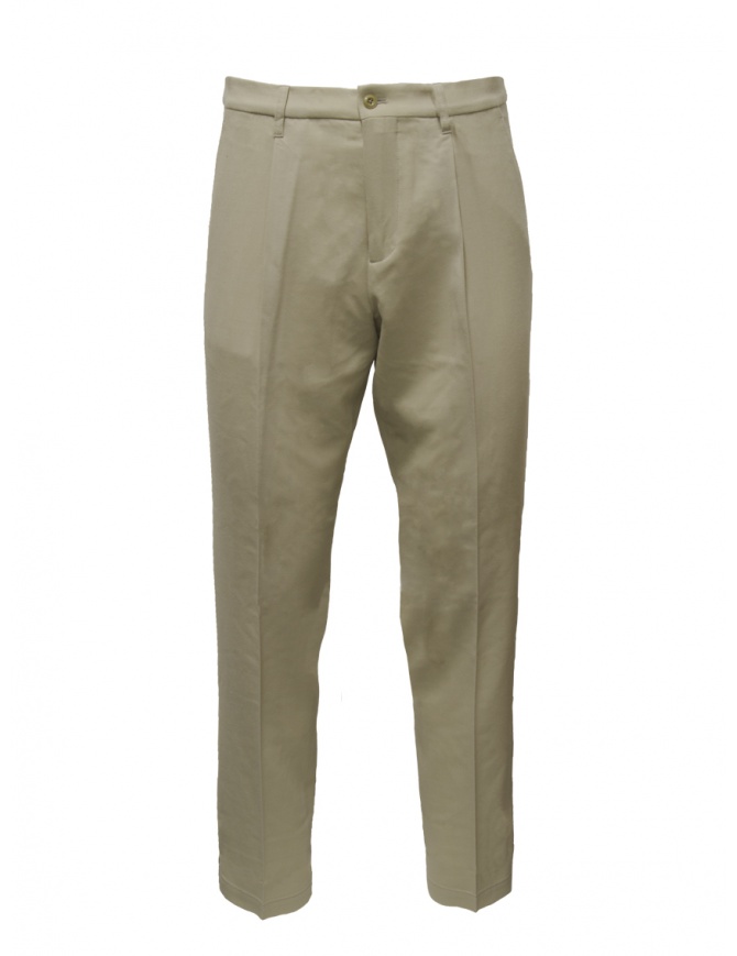 Cellar Door Chino Tea beige wool trousers CHINO TEA QW196 71 mens trousers online shopping