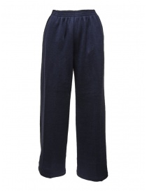 Womens trousers online: Cellar Door Tilde wide blue knitted pants