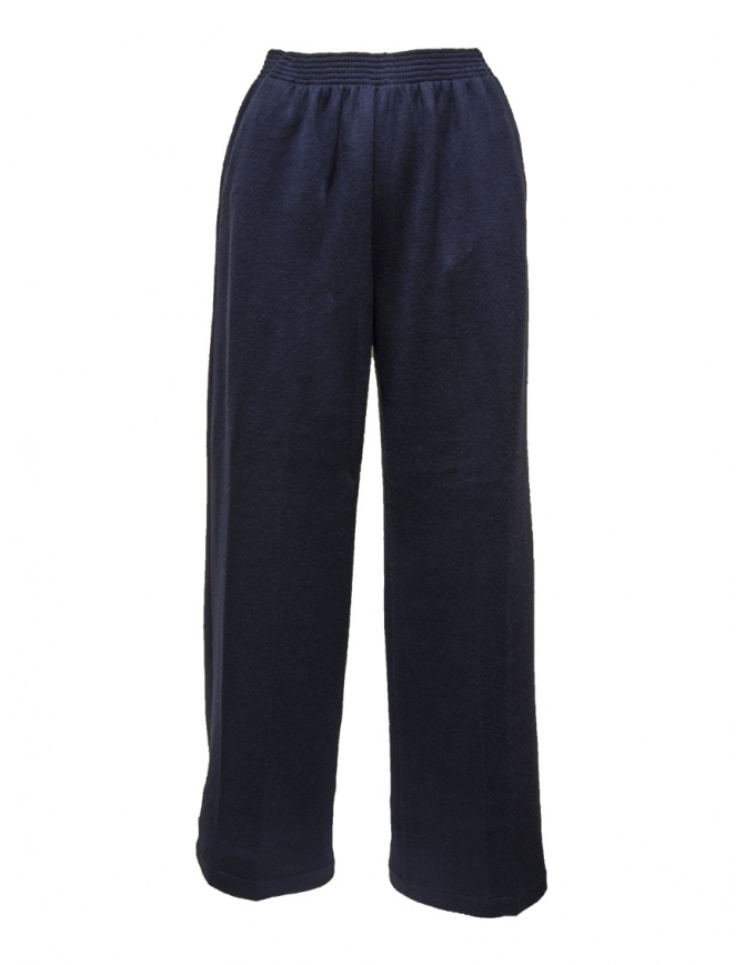 Cellar Door Tilde wide blue knitted pants TILDE MARITIME BLUE QQ617 69 womens trousers online shopping
