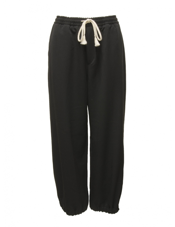 Cellar Door Laura black winter pants with drawstring LAURA NERO MQ124 99 womens trousers online shopping