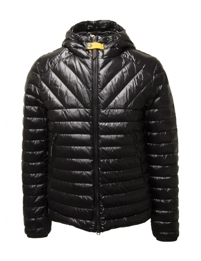Parajumpers Miroku short thin shiny black down jacket PMPUTC02 MIROKU BLACK 0541 mens jackets online shopping