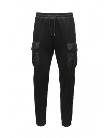 Mens trousers online: Parajumpers Kennet black multi-pocket sweatpants