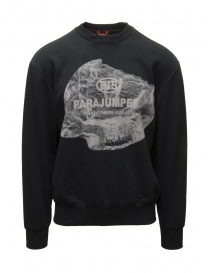 Parajumpers Corones black sweatshirt with mountain print PMFLMZ01 CORONES BLACK 0541