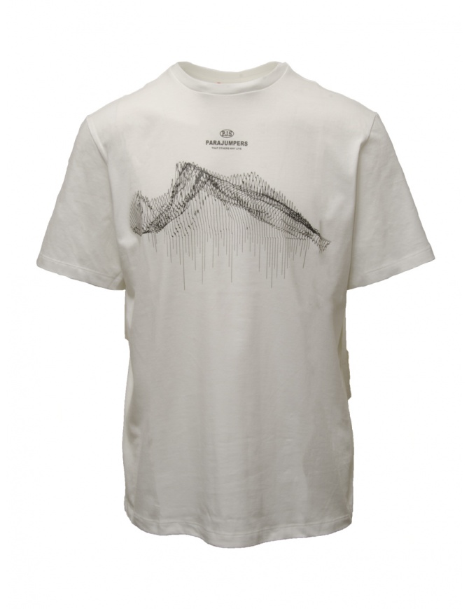 Parajumpers Cristallo 3D printed white T-shirt PMTSMZ06 CRISTALLO BIANCO 0501 mens t shirts online shopping